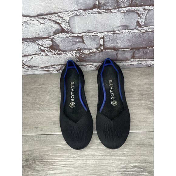 Rothy's The Loafer Black Fabric Round Toe Knit Flats Shoes Women Sz 7M US/37.5EU - Picture 2 of 16